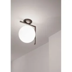 FLOS IC Lights C/W1 plafond, mattsvart 30cm