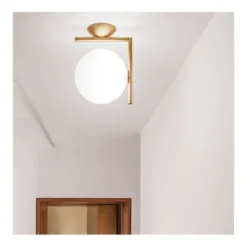 FLOS IC Lights C/W1 plafond, mässing 30cm