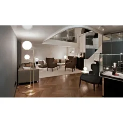 FLOS IC Lights F2 golvlampa, krom 185cm