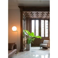 FLOS IC Lights F2 golvlampa, krom 185cm