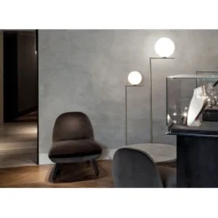 FLOS IC Lights F2 golvlampa, mattsvart 185cm