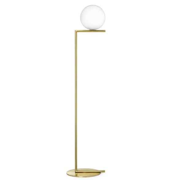 FLOS IC Lights F1 golvlampa, mässing 135cm