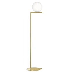 FLOS IC Lights F1 golvlampa, mässing 135cm