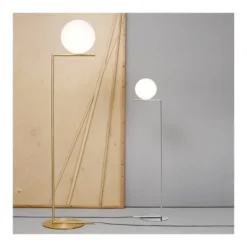 FLOS IC Lights F1 golvlampa, mässing 135cm