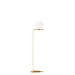 FLOS IC Lights F2 golvlampa, mässing 185cm