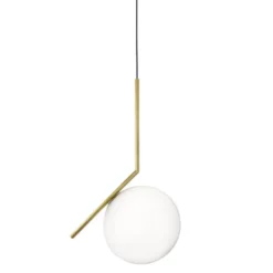 FLOS IC Lights S2 taklampa, mässing 30cm