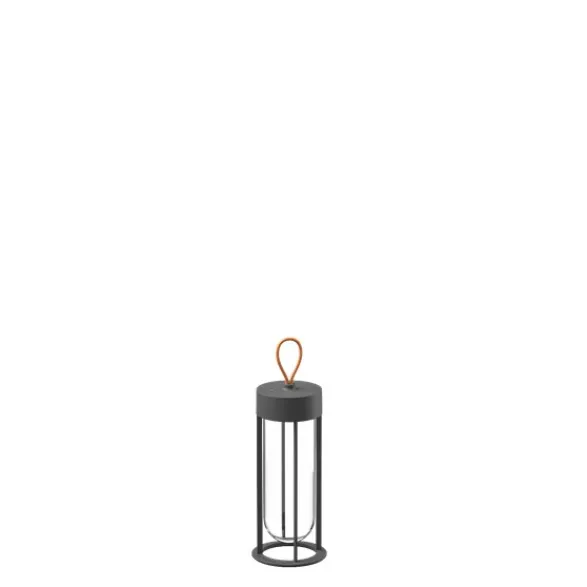 FLOS In Vitro unplugged uppladdningsbar bordslampa, anthracite