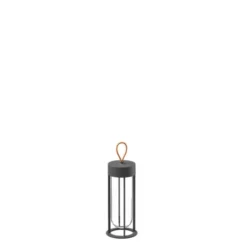 FLOS In Vitro unplugged uppladdningsbar bordslampa, anthracite