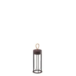 FLOS In Vitro unplugged uppladdningsbar bordslampa, Deep brown
