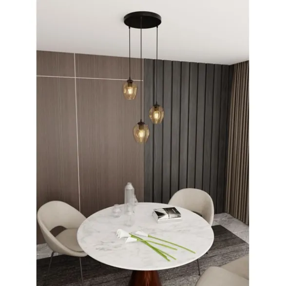 STHLM Design Studio ISTAR 3 premium Taklampa, Svart/Amber