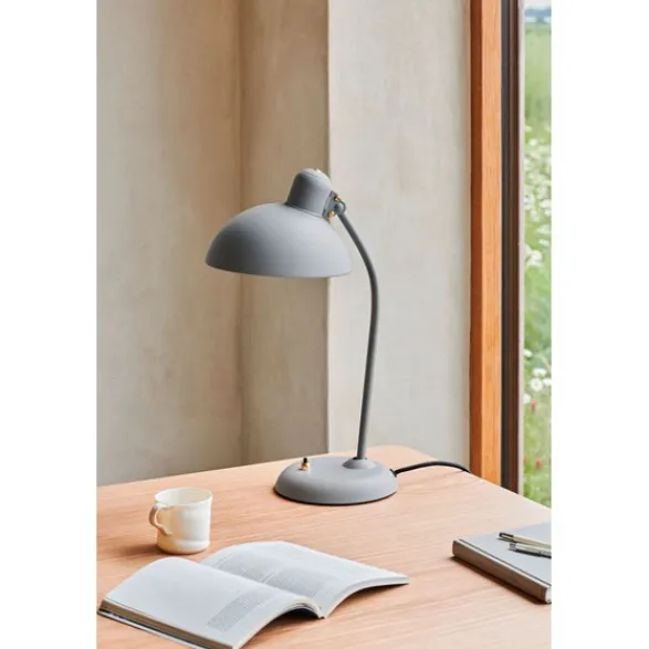Fritz Hansen Kaiser idell bordslampa, Easy grey/brass 43cm