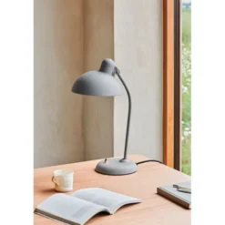 Fritz Hansen Kaiser idell bordslampa, Easy grey/brass 43cm