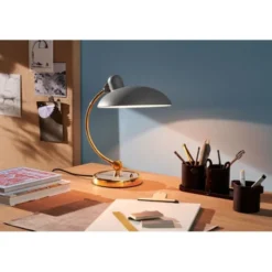 Fritz Hansen Kaiser Idell Luxus Bordslampa, Easy grey/brass