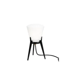 Konsthantverk KH#100 Bordslampa hög svart/opalvit