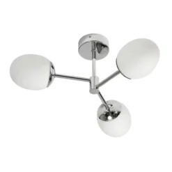 Armaturhantverk Klasen 3 taklampa, krom/opal