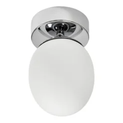 Armaturhantverk Klasen 1 taklampa, krom/opal