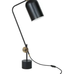 Konsthantverk Knekt bordslampa, svart/råmässing
