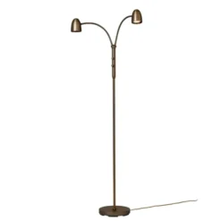 Armaturhantverk Koster golvlampa dubbel, oxid 140cm