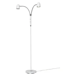 Armaturhantverk Koster golvlampa dubbel, vit 140cm