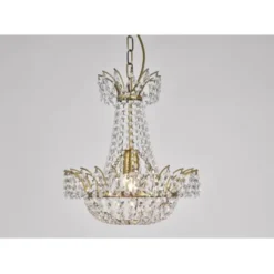 Norrsken Design Kristallkrona Alexander Antikmässing 36cm