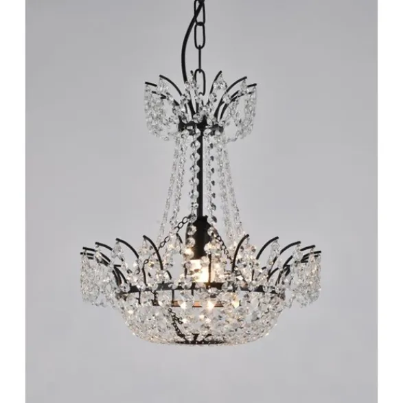 Norrsken Design Kristallkrona Alexander Svartlackerad 36cm