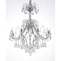 Norrsken Design Kristallkrona Charlotte 8-Arm Stor Krom 60cm