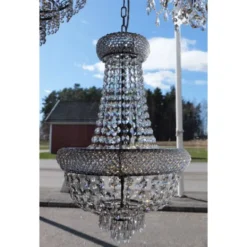 Norrsken Design Kristallkrona Elisabeth Liten Krom 40cm