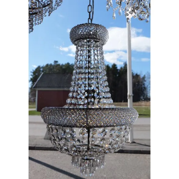 Norrsken Design Kristallkrona Elisabeth Liten Krom 40cm
