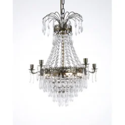 Norrsken Design Kristallkrona Empire Classic Ny 5-Arm Liten Antikmässing 49cm