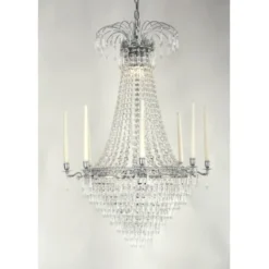 Norrsken Design Kristallkrona Empire Classic Ny 8-Arm Stor Krom 66cm