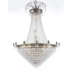 Norrsken Design Kristallkrona Empire Classic Ny 10-Arm Xl Antikmässing 95cm