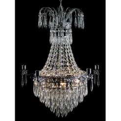 Norrsken Design Kristallkrona Empire Classic Ny 5-Arm Liten Krom 49cm
