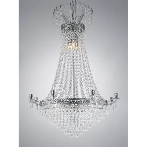 Norrsken Design Kristallkrona Empire Classic 8-Arm Stor Krom 66cm