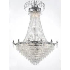 Norrsken Design Kristallkrona Empire Classic Ny 10-Arm Xl Krom 95cm