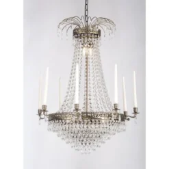 Norrsken Design Kristallkrona Empire Classic 8-Arm Stor Antikmässing 66cm