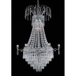 Norrsken Design Kristallkrona Empire Classic Ny 6-Arm Medium Krom 55cm