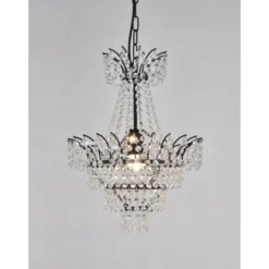 Norrsken Design Kristallkrona Estelle Svartlackerad 36cm