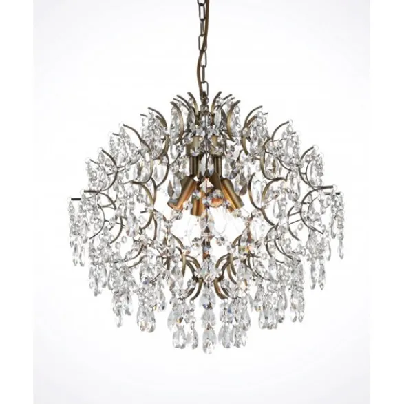 Norrsken Design Kristallkrona Kate Antikmässing 48cm