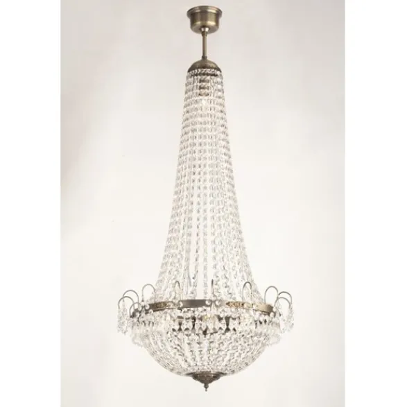Norrsken Design Kristallkrona Lang Antikmässing 47cm
