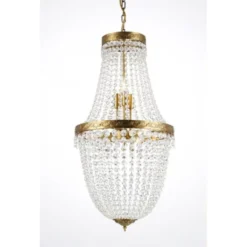 Norrsken Design Kristallkrona Morsamt Stor Borstad Mässing 40cm