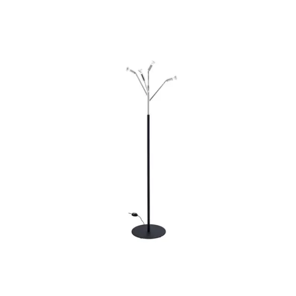 Örsjö Belysning Kvist 4 golvlampa, förnicklad mässing/svart 190cm