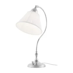 Karlskrona Lampfabrik Lagerlöf Bordslampa, Förnicklad mässing