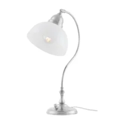 Karlskrona Lampfabrik Lagerlöf Bordslampa, Förnicklad mässing
