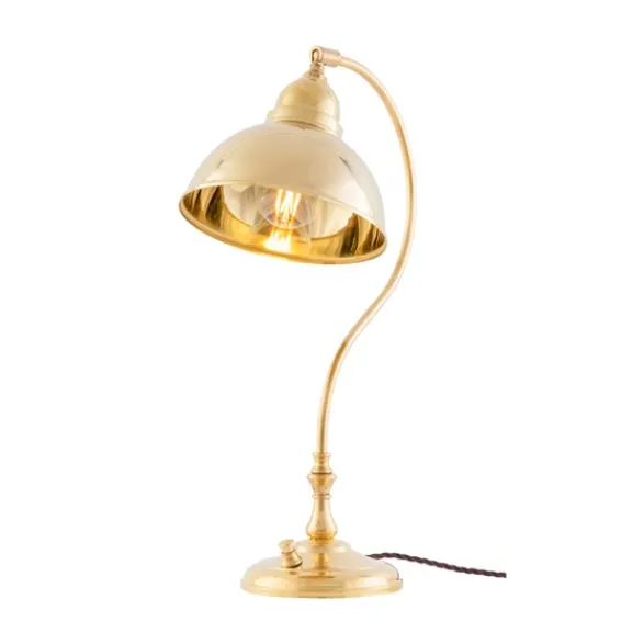 Karlskrona Lampfabrik Lagerlöf Bordslampa, Polerad mässing
