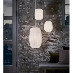 Le Klint Lamella 4 pendel, vit/aluminium