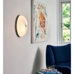 Le Klint Lamella plafond vägg/tak, vit/aluminium 35cm