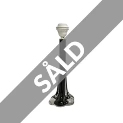 Vintage by Bright 1-2-3 Lampfot Glas vinröd, 34 cm