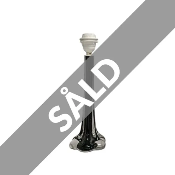 Vintage by Bright 1-2-3 Lampfot Glas vinröd, 34 cm