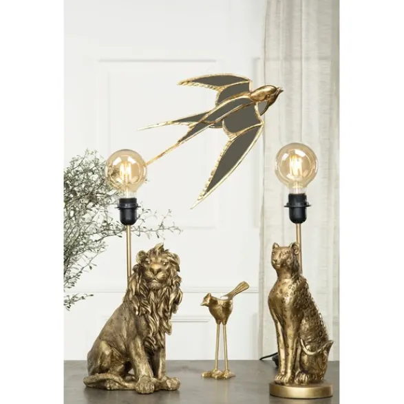 A Lot Decoration Lampfot Lejon, Mörkguld
