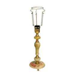 Vintage by Bright 1-2-3 Lampfot Marmor & Mässing, 46 cm